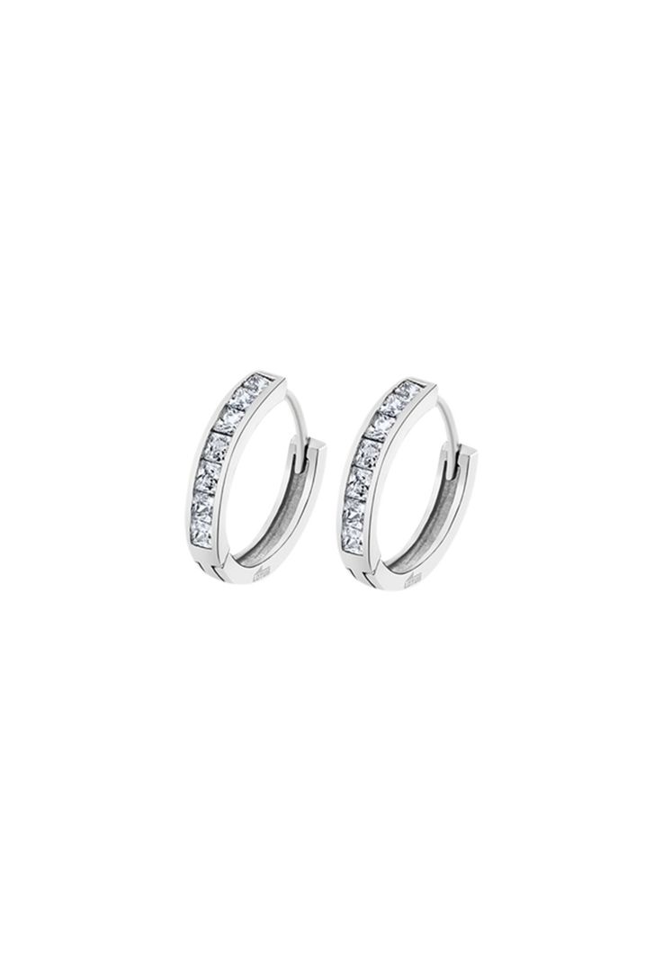 Aros Lp3396-4/2 Lotus Silver Mujer Hoops Plateado Metalico