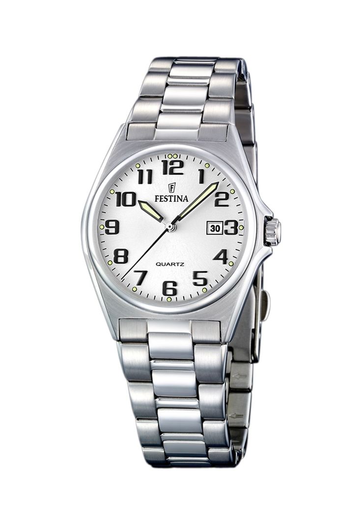 Reloj F16375/9 Festina Blanco Mujer Acero Clasico-0