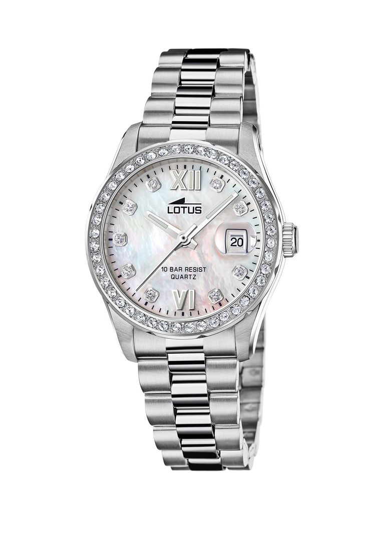 Reloj 18933/1 Lotus Beige Mujer The Ambassadors Collection Plateado Metalico
