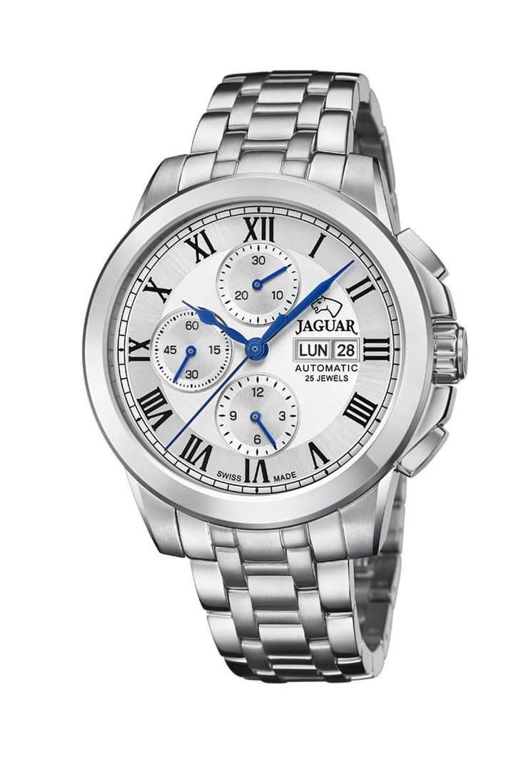 Reloj J978/2 Jaguar Plateado Hombre Automatico Plateado Metalico