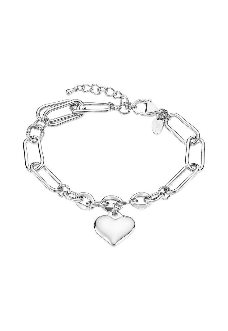 Pulsera Ls2334-2/1 Lotus Style Mujer Woman'S Heart Plateado Metalico