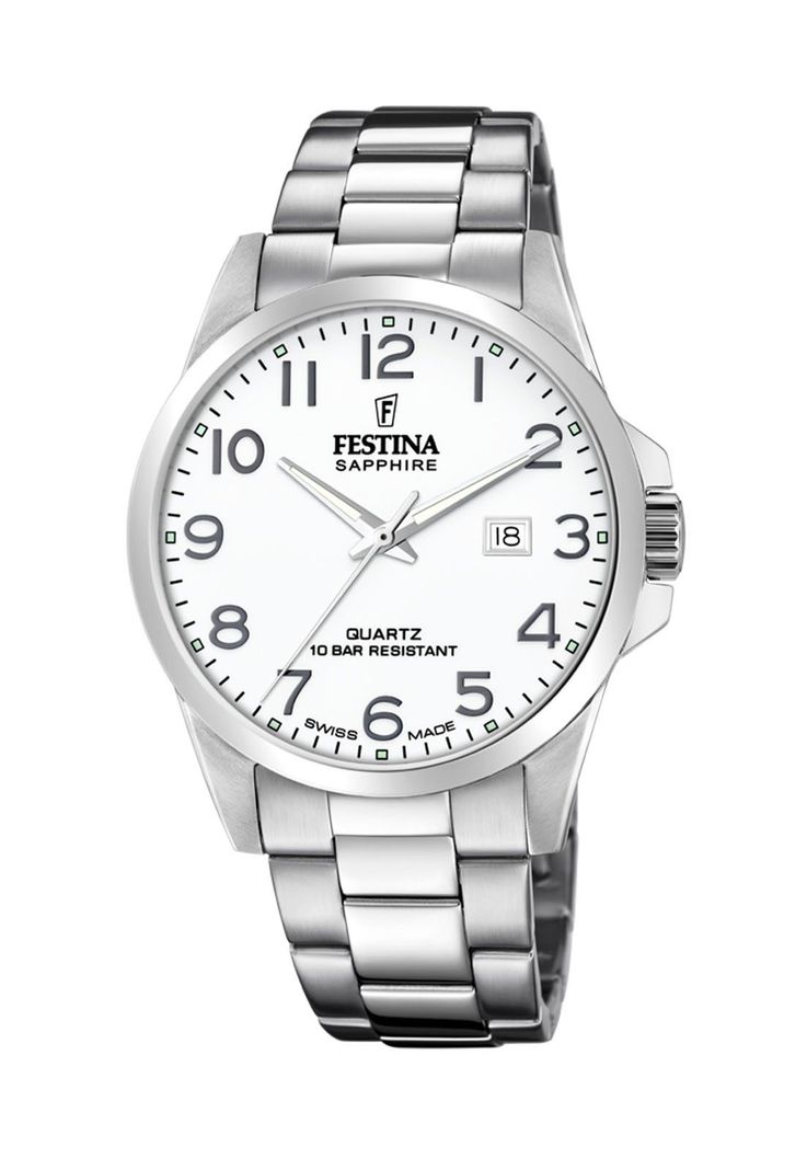 Reloj F20024/1 Festina Swiss Plateado Hombre Swiss Made Plateado Metalico