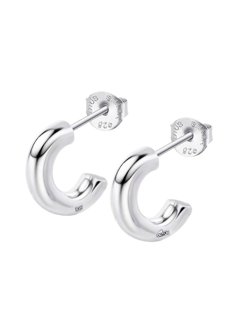 Aros Lp3854-4/1 Lotus Silver Mujer Hoops Plateado Metalico