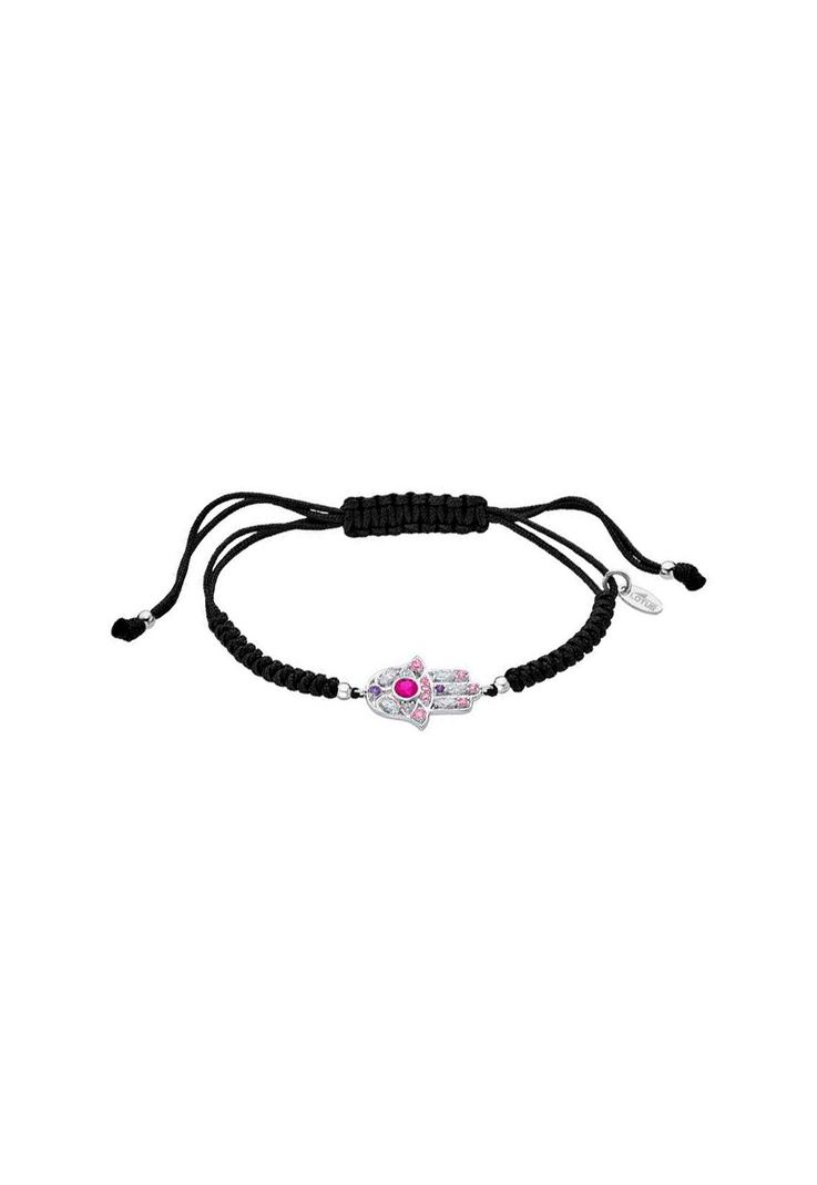 Pulsera Lp1989-2/2 Lotus Silver Mujer Mystic Negro