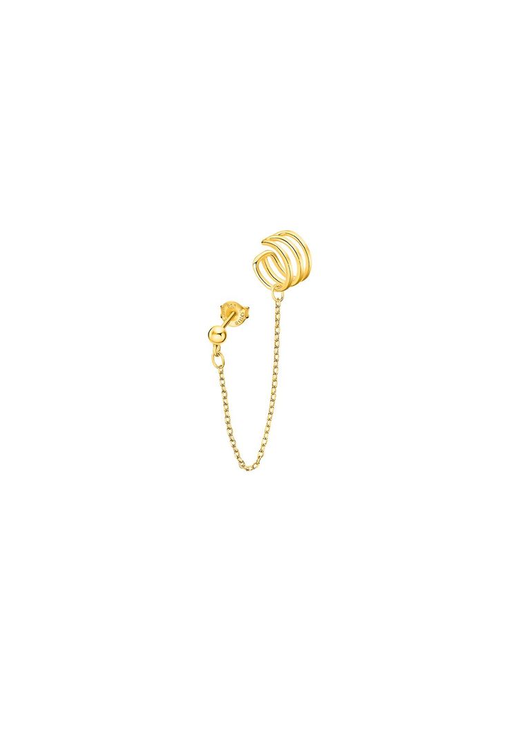 Ear Cuff Lp3334-9/2 Lotus Silver Mujer Ear Party Dorado