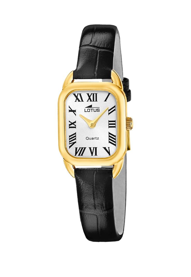 Reloj 19042/2 Lotus Plateado Mujer Old Money Negro