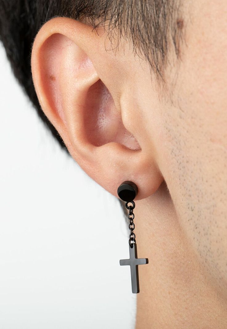 Aros LS2175-4/2 Lotus Style Hombre Mens Earring-1