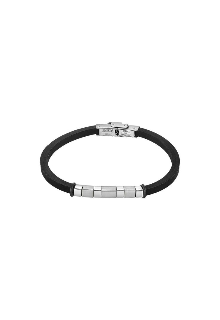 Pulsera Ls2538-2/1 Lotus Style Negro Hombre Men In Black L