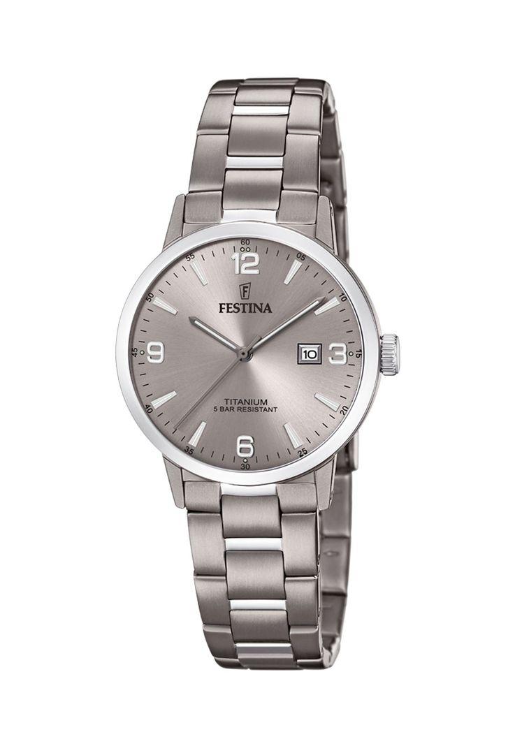 Reloj F20436/2 Festina Plateado Mujer Calendario Titanium-0