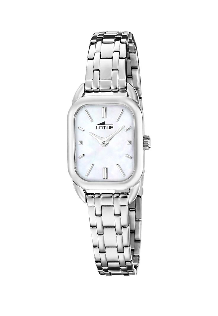 Reloj 19039/1 Lotus Blanco Mujer Old Money Plateado