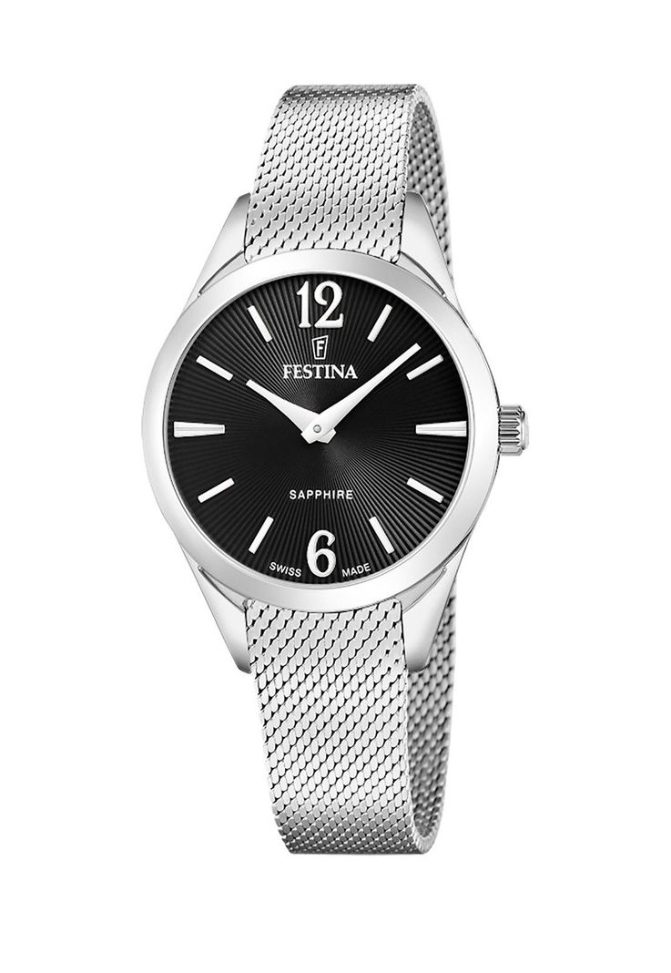 Reloj F20076/5 Festina Swiss Negro Mujer Grace Plateado Metalico