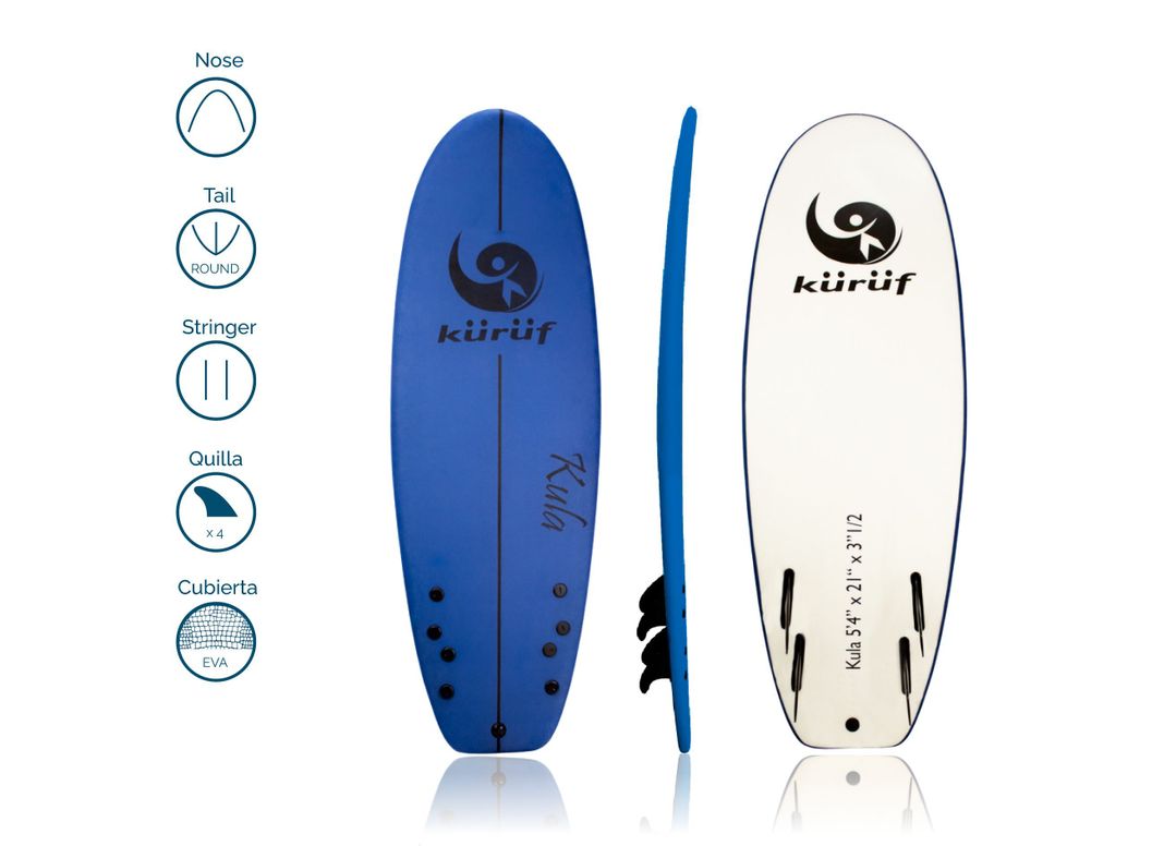Softboard Kuruf / Tabla de Surf / Kula 5´4"-3