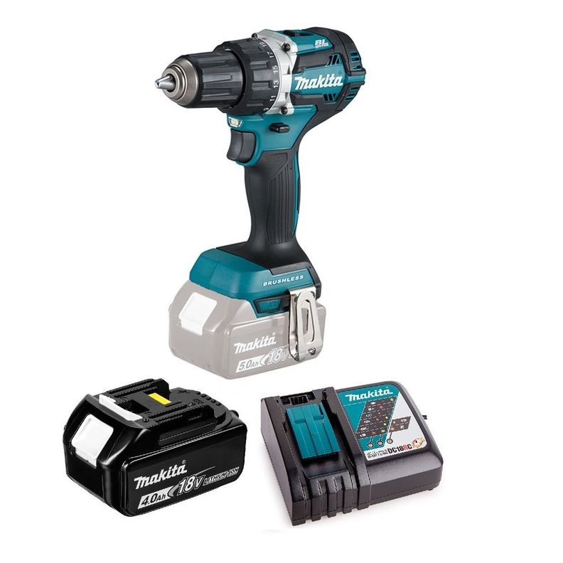 Taladro Atornillador 18v Bl 54 Nm 4 Ah Makita Ddf484 Verde