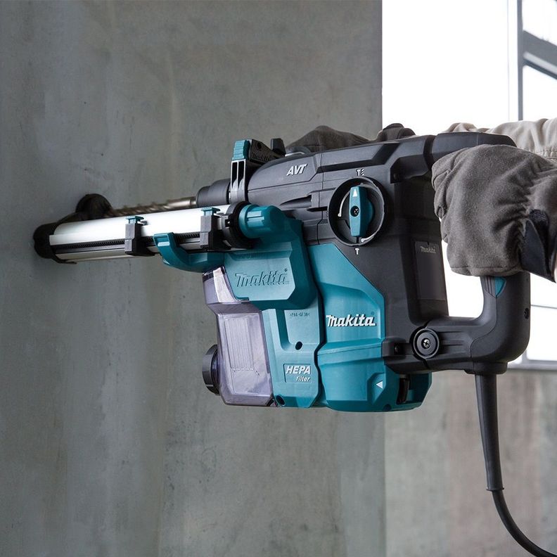Martillo rotativo de 850 W, 30 mm, SDS PLUS, Makita HR3001CJ-2