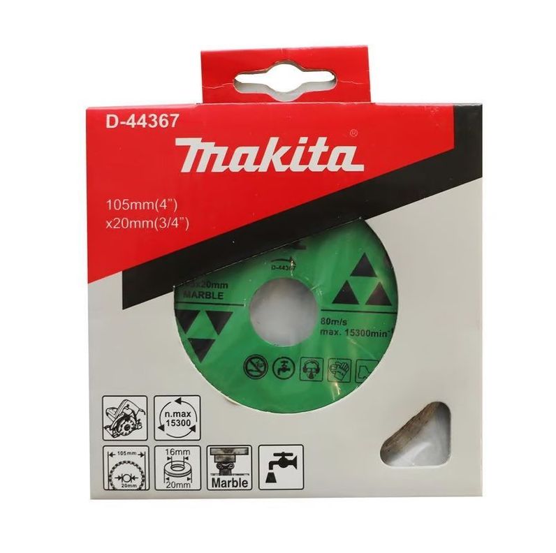 Disco Diamantado Corte Mármol 105x20mm Húmedo Makita D-44367-0