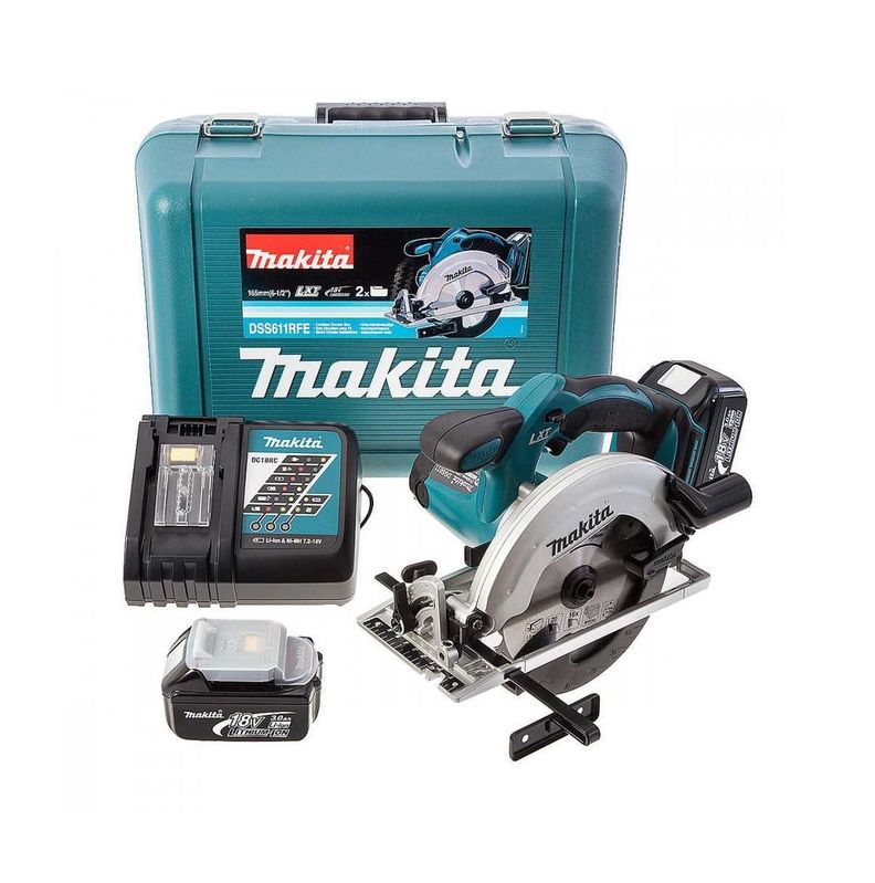 Sierra Circular 165mm Inalámbrica 18V Makita DSS611RFE-0