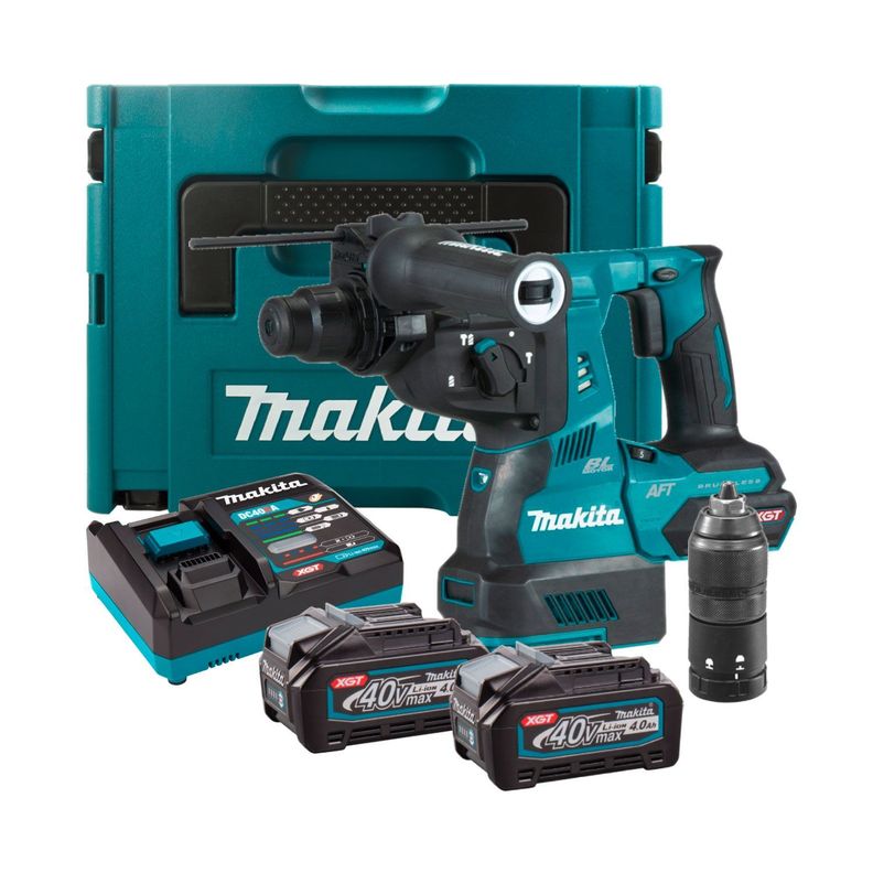 Rotomartillo Inalámbrico 40v max XGT de 28 mm Adaptado para brocas SDS-PLUS Makita HR002GM201-0