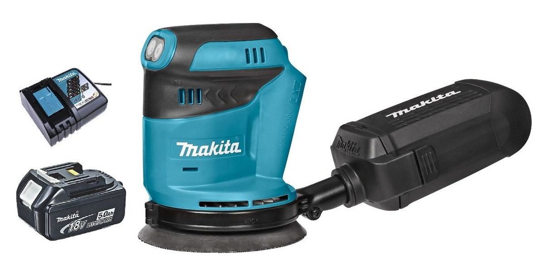 Lijadora Rotorbital Inalámbrica 5 Makita DBO180 (5 Ah)-0