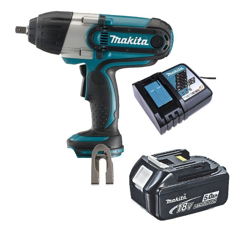 Pistola Llave Impacto 18v Inalámbrica 440 Nm Makita DTW450 (5 Ah)-0