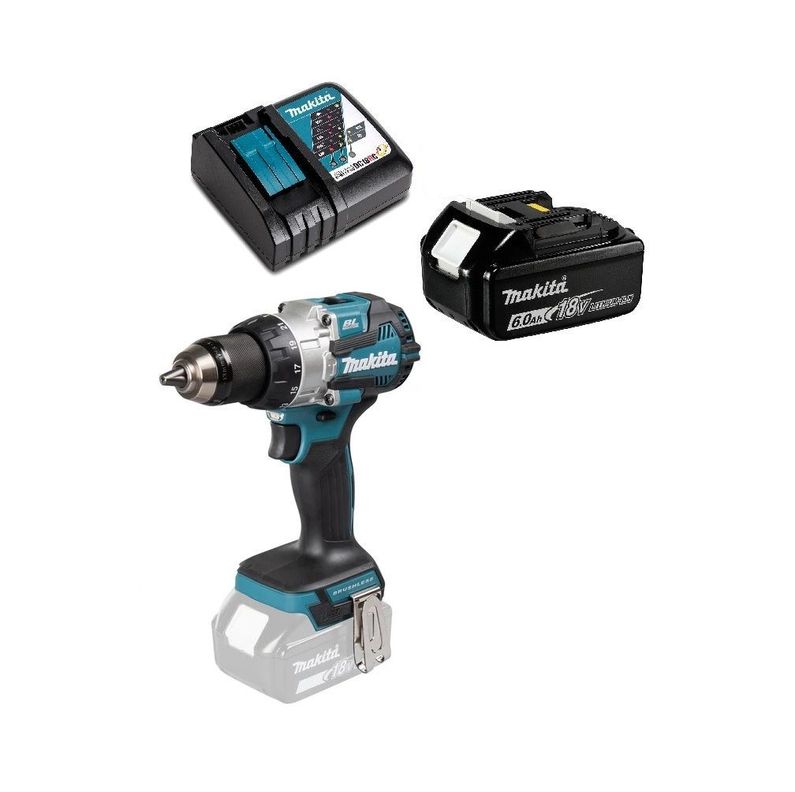 Taladro Atornillado Percutor 13 mm (1/2) 110Nm Makita DHP489 (6 Ah)-0