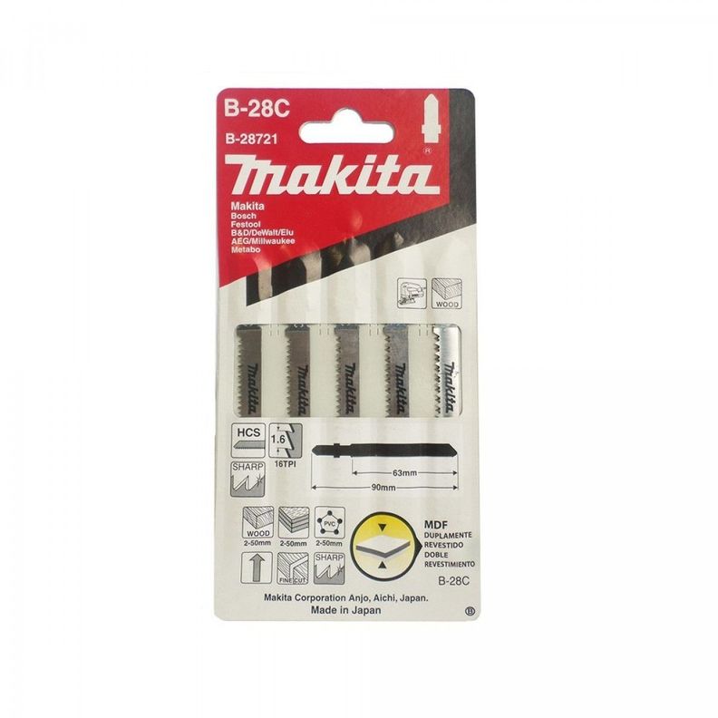 Hoja Sierra de Calar B-28C MDF Acabado Makita B-28721-0