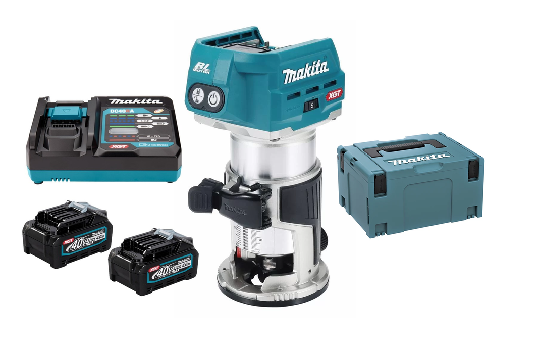 Fresadora 6-8mm 1/4-3/8'' Brushless 40v Makita Rt001gm202-0