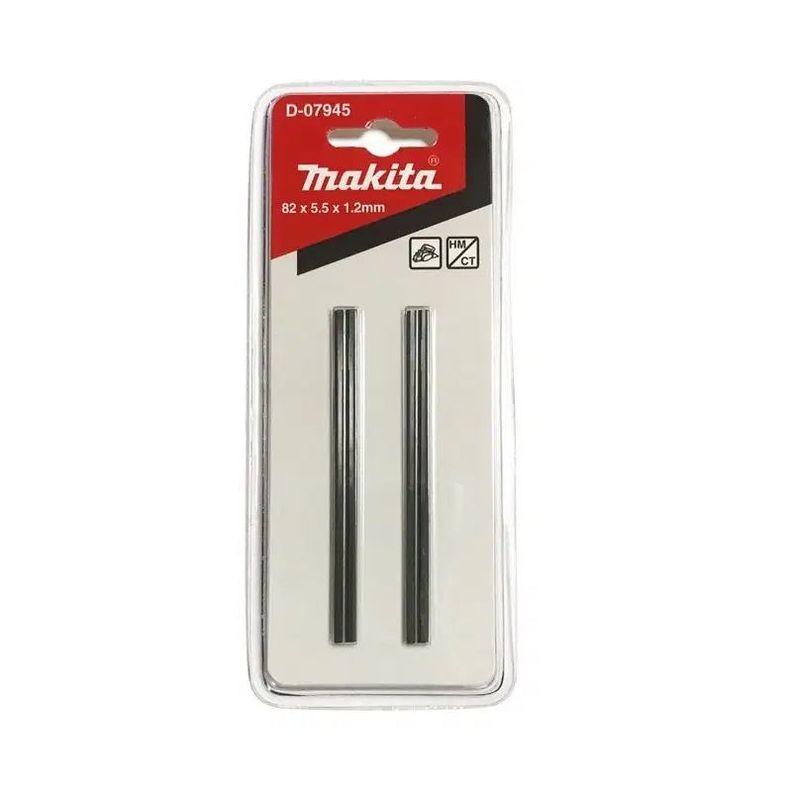 Cuchillas para cepillo HM 82mm 2pcs Makita D-07945-0
