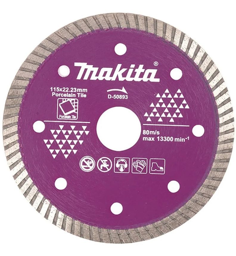 Disco Porcelanato Cerámica 4-1/2 Corte Seco Makita D-50893-0