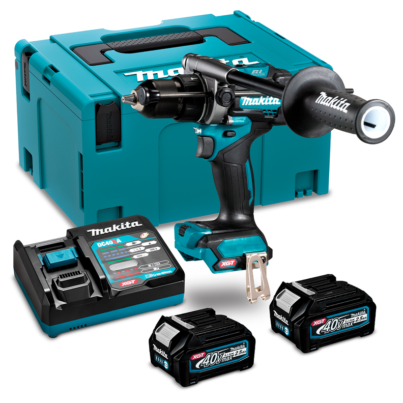 Taladro Percutor Inalámbrico 13 mm (1/2") 125 Nm 40v max XGT BL – XPT – AFT. Makita HP001GD201-0