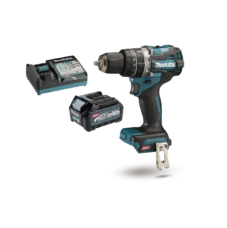 Taladro Percutor 40 Volts Brushless 141 Nm Makita Hp001g (2,5 Ah)-0