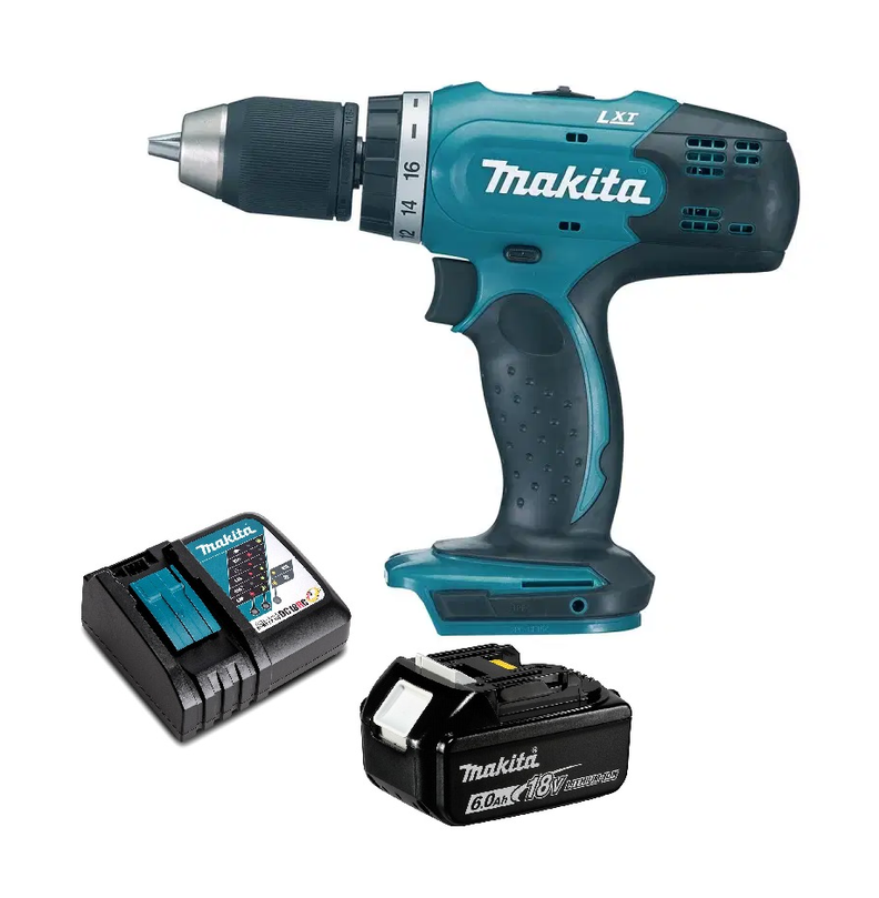 Taladro Atornillador 18v + Batería 6 Ah Makita Ddf453-0