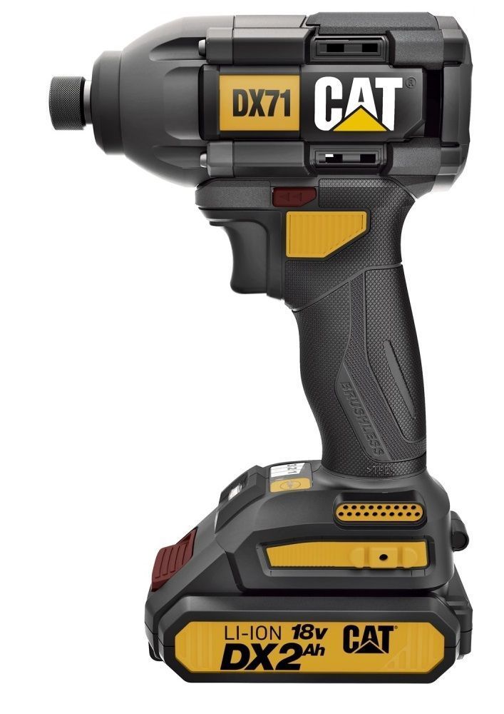 Atornillador de Impacto 3 Vel. 1/4 hexagonal. 18V. LI/ION + 2 Bat. + Cargador CAT DX71-2