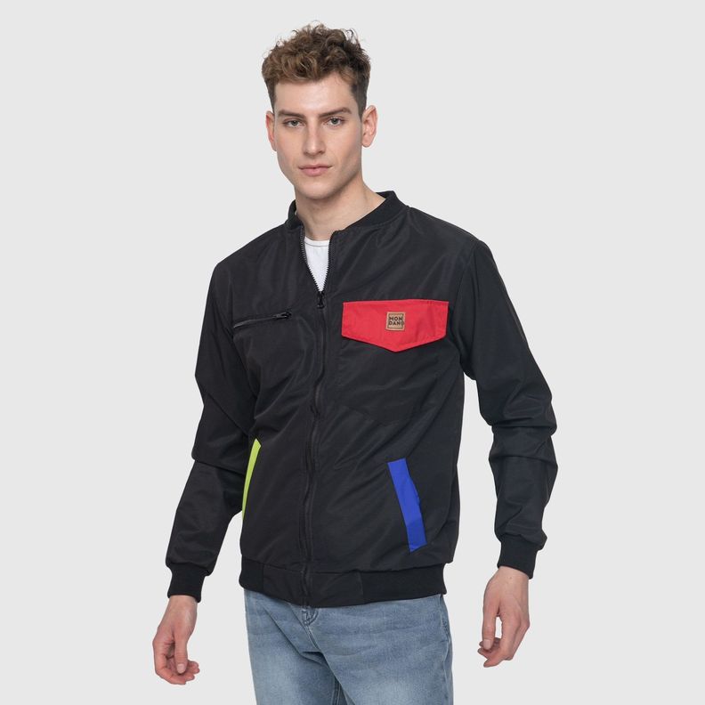 CORTAVIENTO TIPO BOMBER PARCHES-1