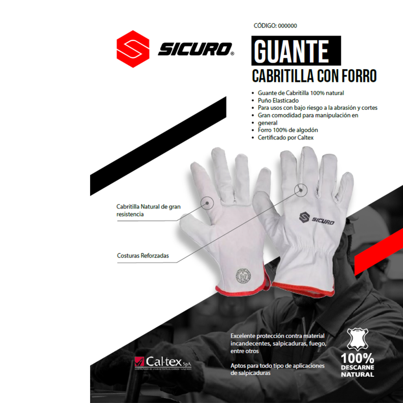 GUANTE DE TRABAJO CABRITILLA CON FORRO-1