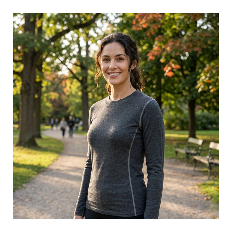 Camiseta Termica Primera Capa Mujer Invierno Talla Unica Gris