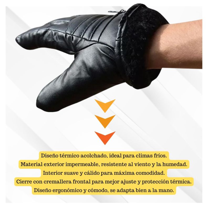 Guantes De Invierno  Para La Nieve Con Cierre Montañismo Unisex-3