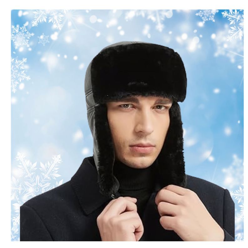 Gorro Ruso Estilo Ushanka Unisex  Adulto Otoño Invierno-3