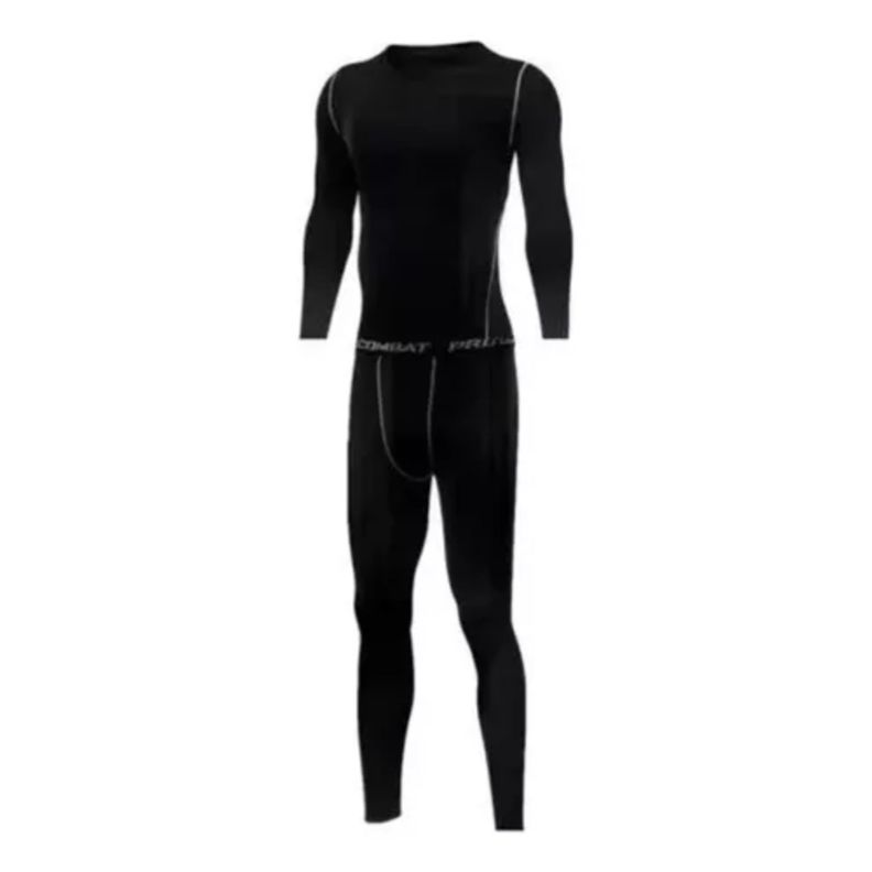Primera Capa  Camiseta y Calza Deportiva  Hombre Invierno Termico-0