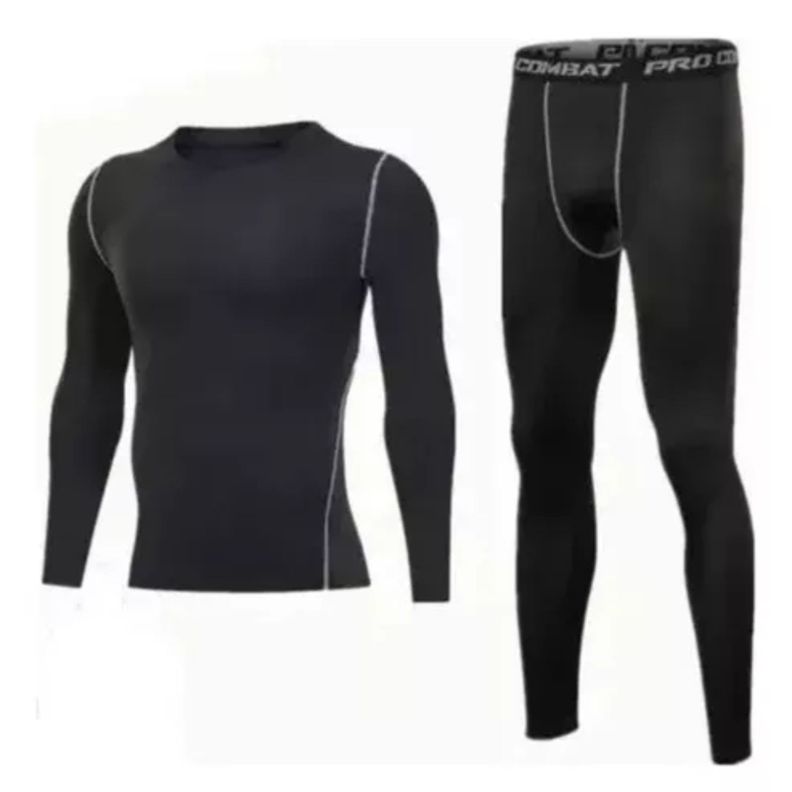 Primera Capa  Camiseta y Calza Deportiva  Hombre Invierno Termico-4