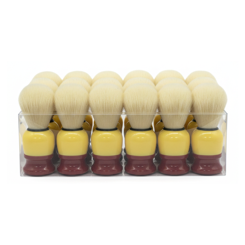 Pack 12 Brochas Hisopo De Madera Para Barba - Peluqueria Barberia Surtido