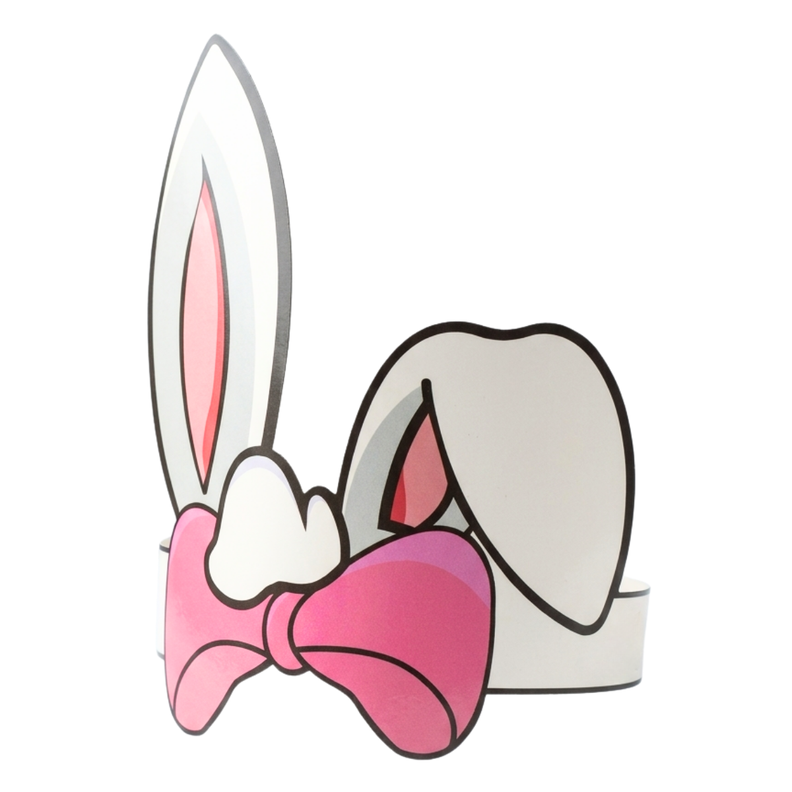 Pack 50 Cintillos Orejas De Conejo Pascua Resurreccion Carton Rosado