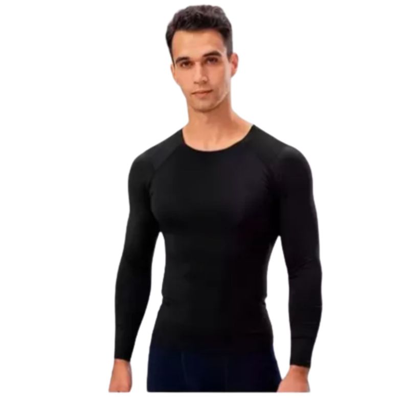 Camiseta Polera Primera Capa Compresión Sin Costuras Para -hombre Adulto Juvenil-1