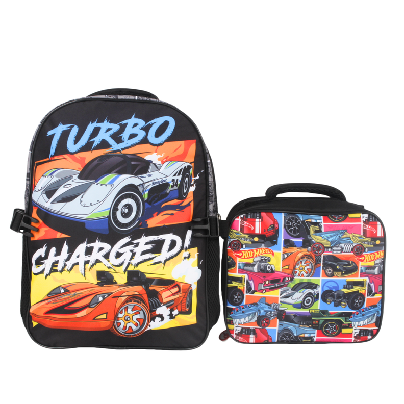 Mochila con Lonchera Hotwheels-0