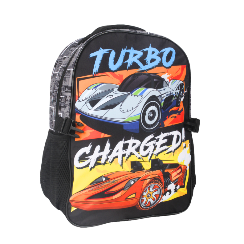 Mochila con Lonchera Hotwheels-1