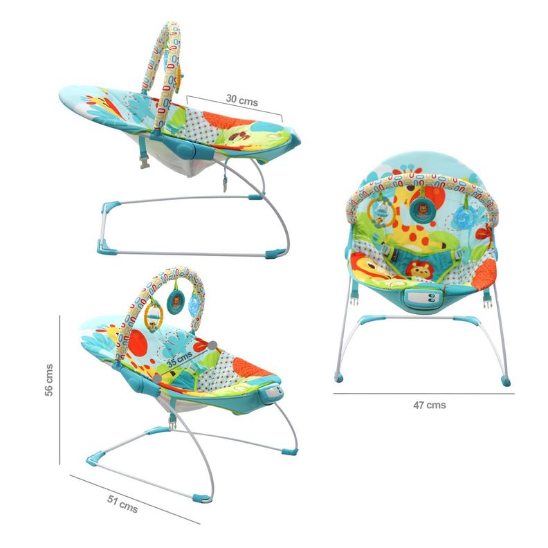 Silla Nido Pikaboo Tipo Bouncer Selva Azul-8