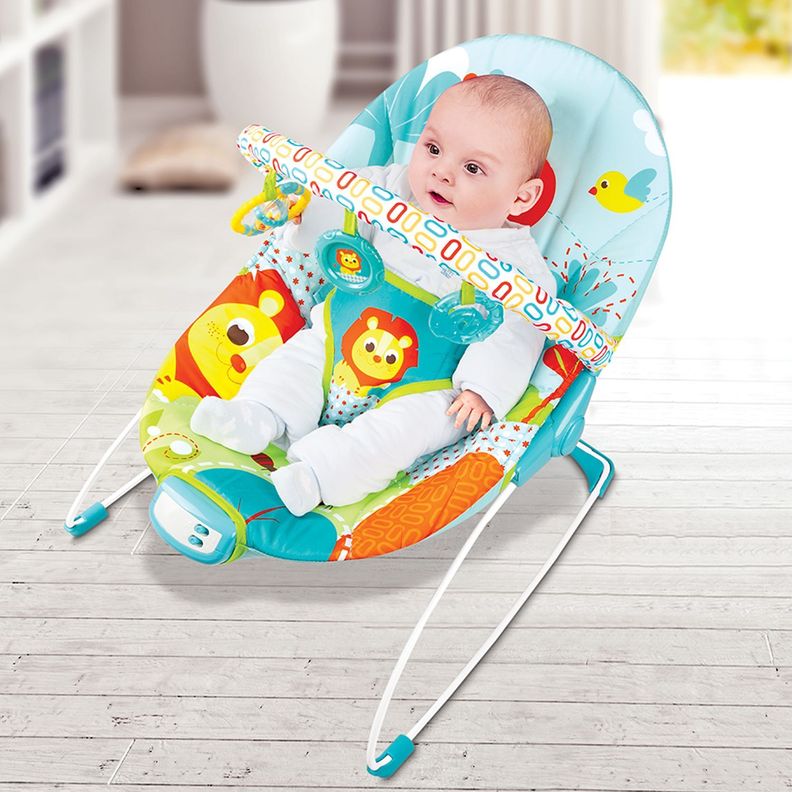 Silla Nido Pikaboo Tipo Bouncer Selva Azul-9