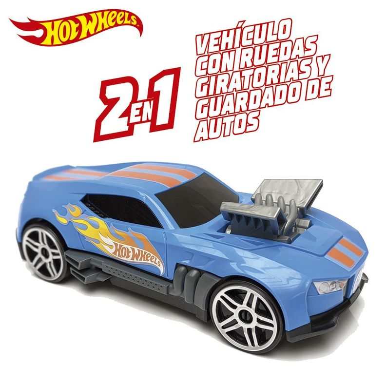 Estuche Porta Autos 2 en 1 Hot Wheels Race 'n Haul-8