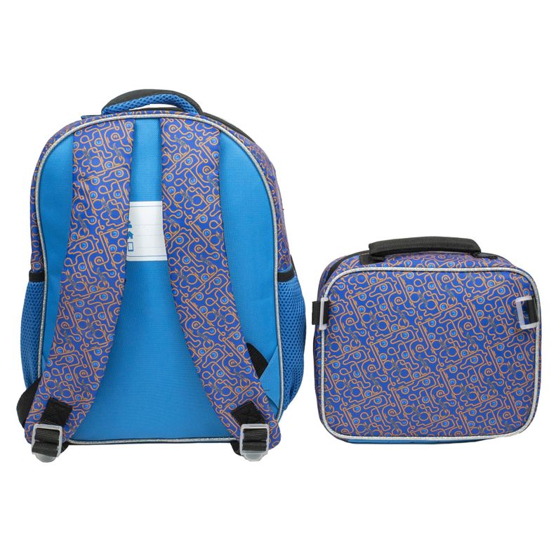 Mochila con Lonchera Hot Wheels Azul-3