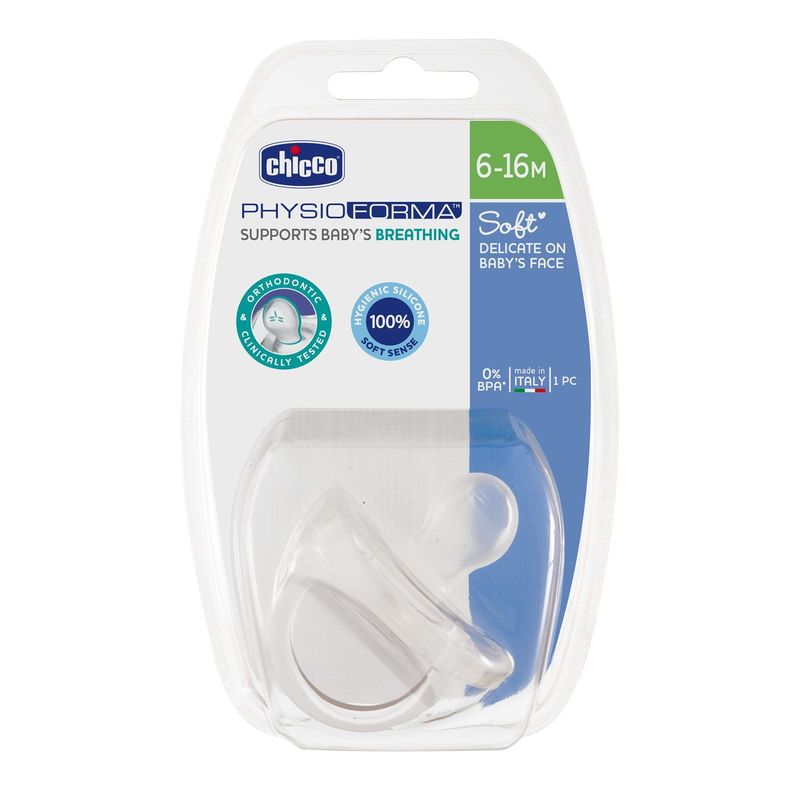 Chupete de Entretención Physiosoft 6-16M Transparente Chicco-2
