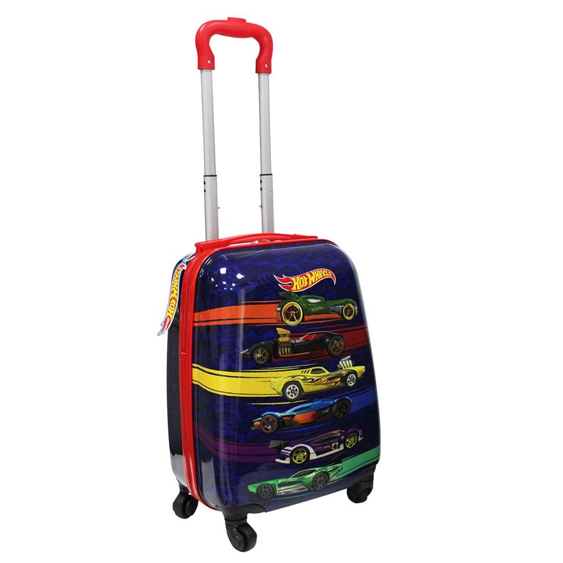 Maleta Infantil 4 Ruedas Hot Wheels 16''-1